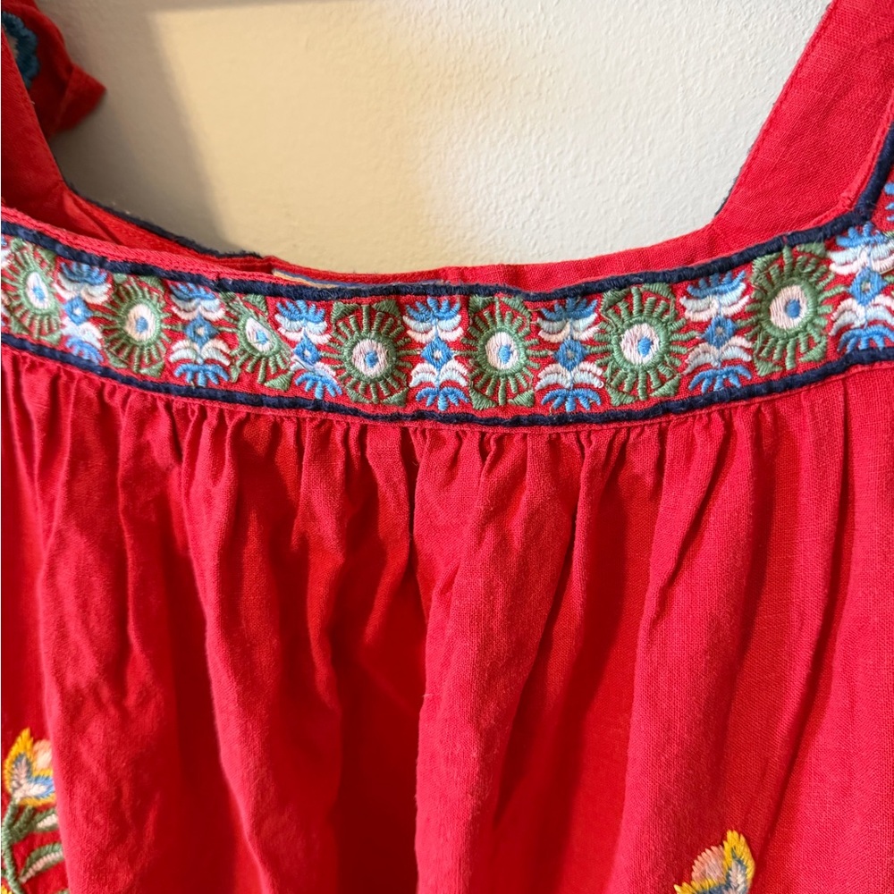 Farm Rio for Anthropologie Embroidered Square-Neck Dress - Picture 8 of 12